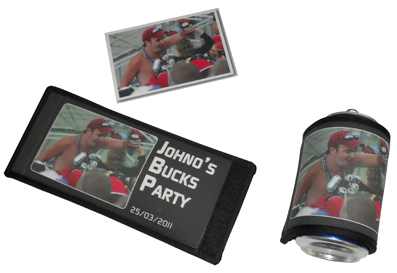 Personalised stubby holder bucks party