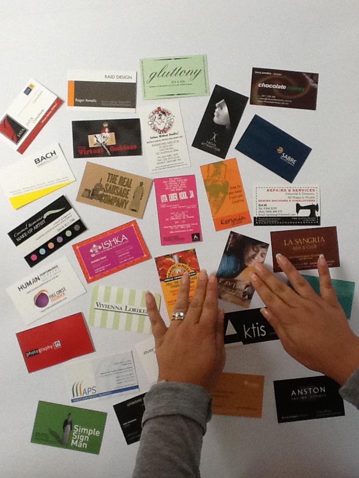 Hands on business cards